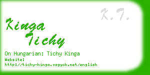 kinga tichy business card